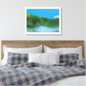 想像上の土地 キャンバスプリント (インサイチュ (寝室))