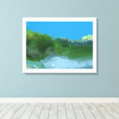 想像上の土地 キャンバスプリント (インサイチュ (ウッドフロア))