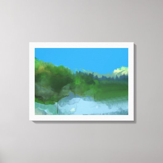 想像上の土地 キャンバスプリント (正面)