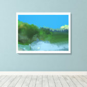 想像上の土地 キャンバスプリント (インサイチュ (ウッドフロア))