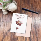 想像上の花先生の感謝してい高さ サンキューカード