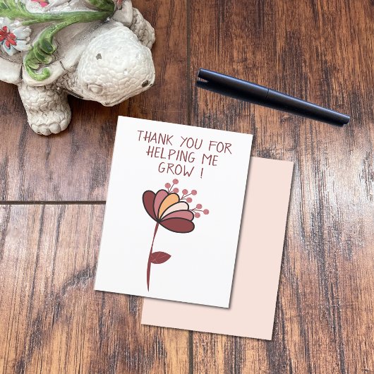 想像上の花先生の感謝してい高さ サンキューカード