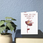 想像上の花先生の感謝してい高さ サンキューカード