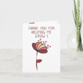 想像上の花先生の感謝してい高さ サンキューカード (正面)