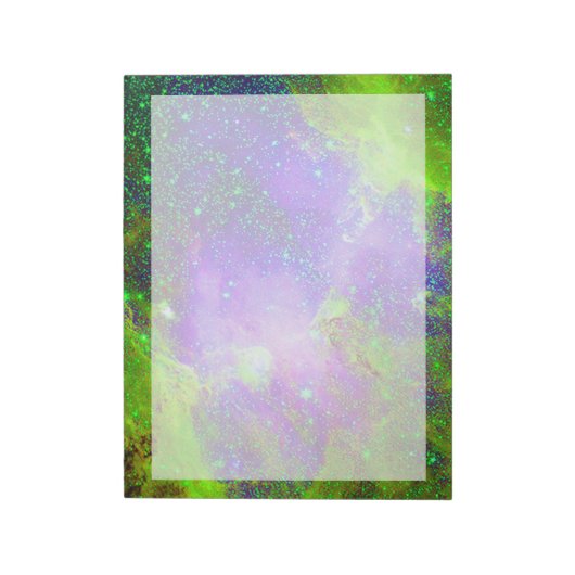 想像上の銀河系星雲の宇宙画像, ノートパッド (回転)