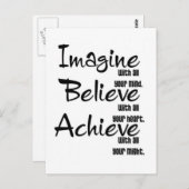 想像信じ心のハートで達成 ポストカード (正面/裏面)