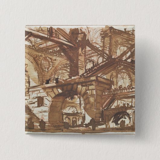 想像刑務所のスケッチ 缶バッジ (正面)