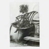 想像力が私の現実を煽る キッチンタオル (縦)