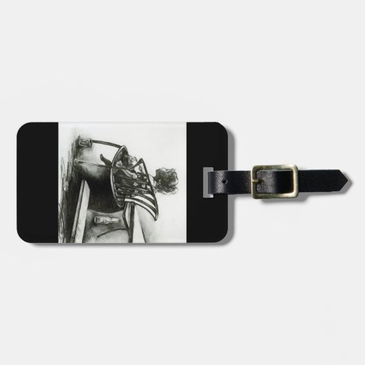 想像力が私の現実を煽る ラゲッジタグ (正面横)