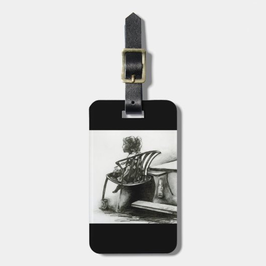 想像力が私の現実を煽る ラゲッジタグ (正面縦)