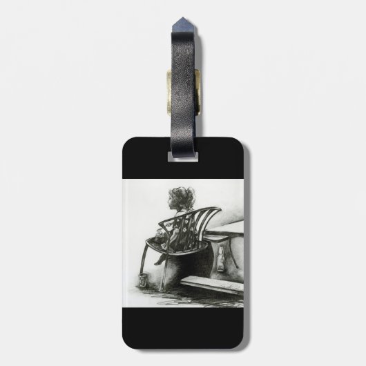 想像力が私の現実を煽る ラゲッジタグ (裏面縦)