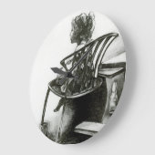 想像力が私の現実を煽る ラージ壁時計 (傾斜)