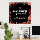 想像力に制限なし – 編集可能文字 ポスター (ホームオフィス)