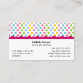 想像力に富むクッキーのポップ 名刺 (裏面)