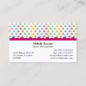 想像力に富むクッキーのポップ 名刺 (裏面)