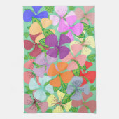 想像力に富む花柄 キッチンタオル (縦)