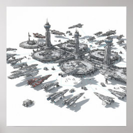 想像力に富んだ宇宙港 ポスター