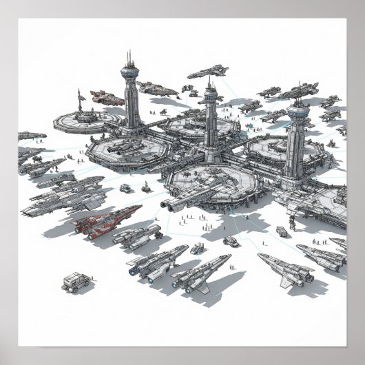 想像力に富んだ宇宙港 ポスター (正面)