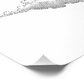 想像力に富んだ白黒浮体都市飛行船 フォトプリント            (角)