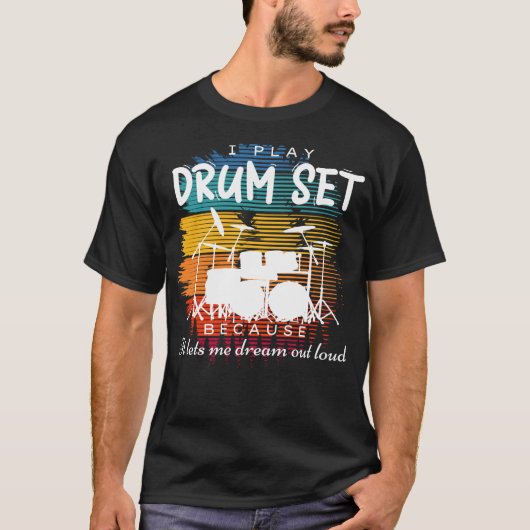 想像力のビート：ドラムセットドリーム交響曲 Tシャツ (正面)