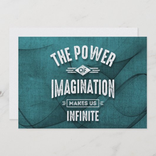 想像力の力 – やる気を起こさせる引用文。 (正面/裏面)