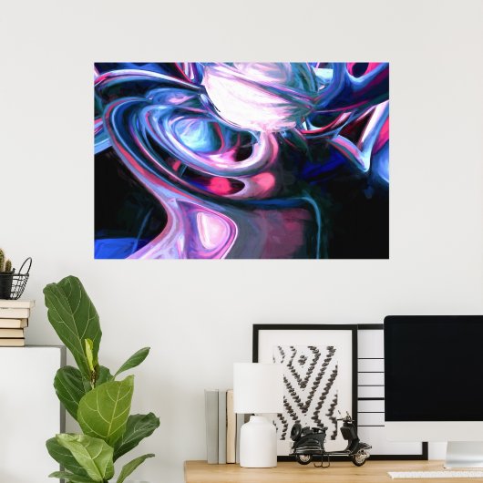 想像力の解色彩の鮮やか消抽象芸術 ポスター (ホームオフィス)