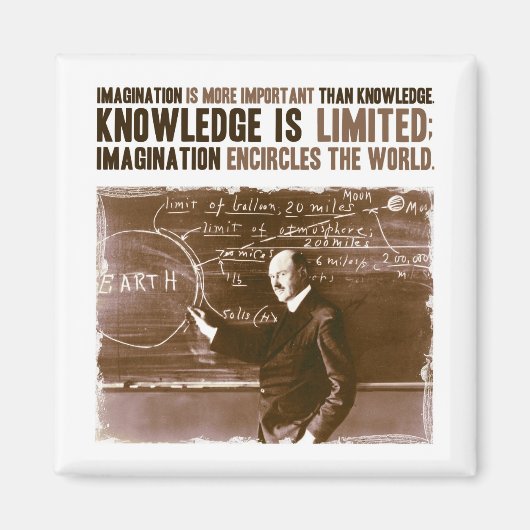 想像力は知識よりも重要だ マグネット (正面)