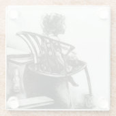 想像力は私の現実を煽る ガラスコースター (裏面)