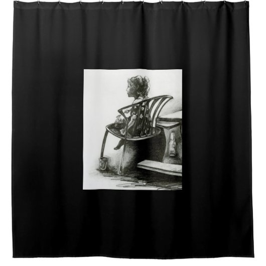 想像力は私の現実を煽る シャワーカーテン (正面)