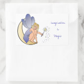 想像力は魔法妖精 長方形シール (バッグ)