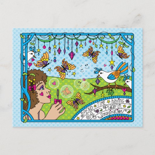 想像力よくはしゃぐがある ポストカード (正面)