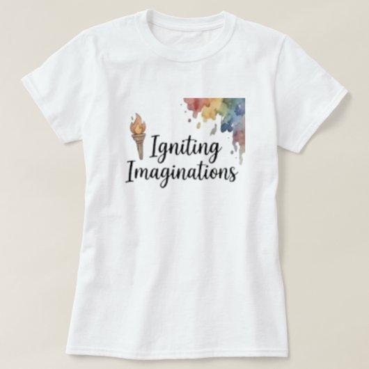想像力をかき立てる クリエイティブ美術教師 Tシャツ (デザイン正面)