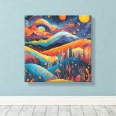 想像力を使った壁素晴らしアート キャンバスプリント (インサイチュ (ウッドフロア))