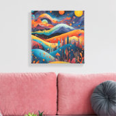 想像力を使った壁素晴らしアート キャンバスプリント (インサイチュ (リビング))