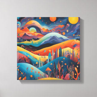 想像力を使った壁素晴らしアート キャンバスプリント