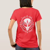 想像力を発揮する独特のエイリアンヘッド Tシャツ (裏面)