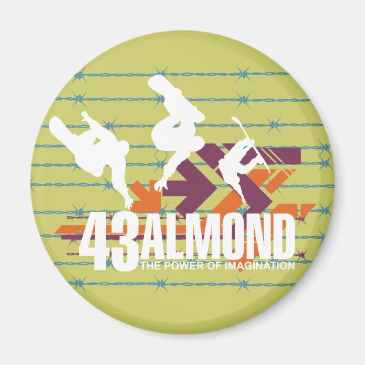 想像力スノーボードTシャツとギフト マグネット (正面)