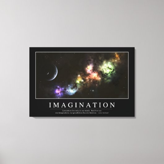 想像力：感動的引用文 キャンバスプリント (正面)