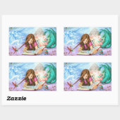 想像力 長方形シール (シート)