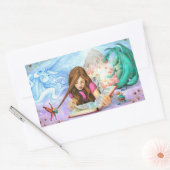 想像力 長方形シール (封筒)