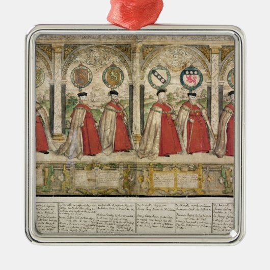 想像合成の行列 メタルオーナメント (正面)