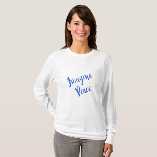 想像平和グラフィック感動的 Tシャツ (正面フル)