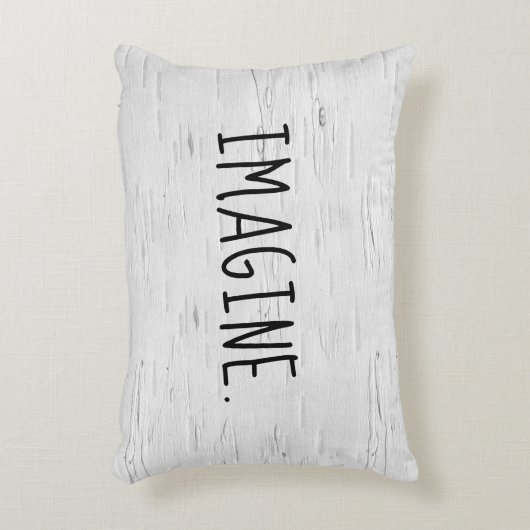 想像文字オン樺の木ツリーアクセント枕 アクセントクッション (正面(垂直))