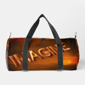 想像月の空感動的 パーソナライズされた ダッフルバッグ (裏面)