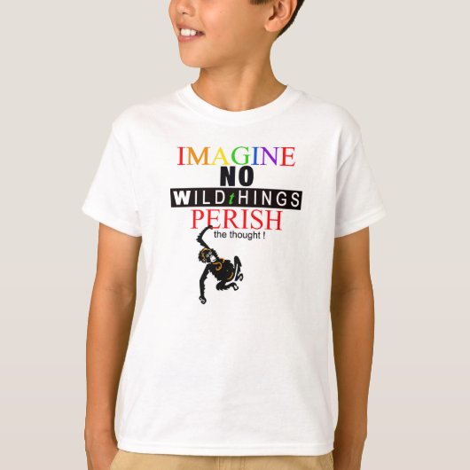 想像活動家 – 絶滅危惧動物 Tシャツ (正面)