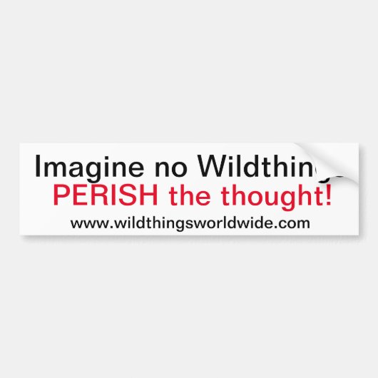 想像 – バンパーステッカー (正面)