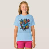 想像、作成、急増 Tシャツ (正面フル)