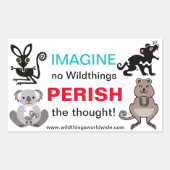 想像-動物愛好家 – 絶滅危惧動物 – 自然 長方形シール (正面)