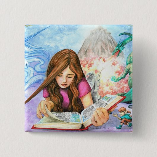 想像 缶バッジ (正面)