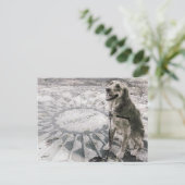 "想像""赤"いちご畑のゴールデン" ポストカード (スタンド正面)